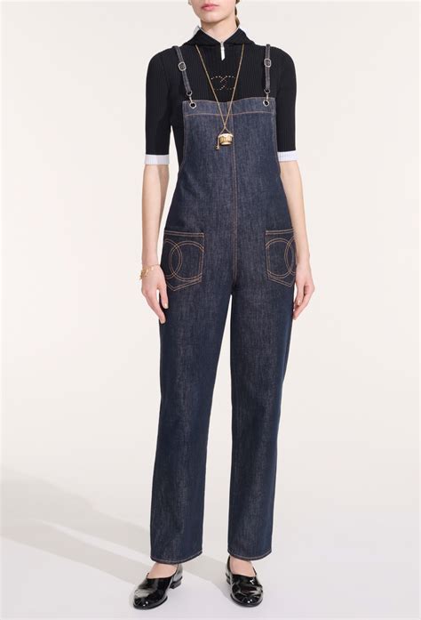 Jumpsuit Washed Out Denim Dark Blue — Fashion Chanel