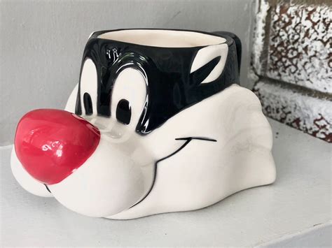 Warner Brothers Sylvester The Cat Ceramic Mug By Dejavuvintiques On