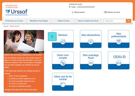 Comment déclarer avec le service Cesu Urssaf fr