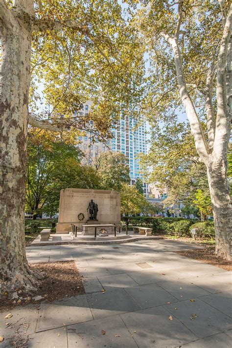 Monument In Park In Old City Philadelphia Pa