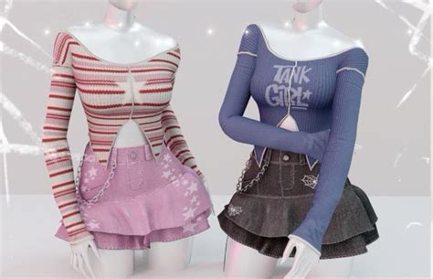 Hoeyume In 2024 Mini Skirts Sims 4 Dresses Sims 4 Clothing