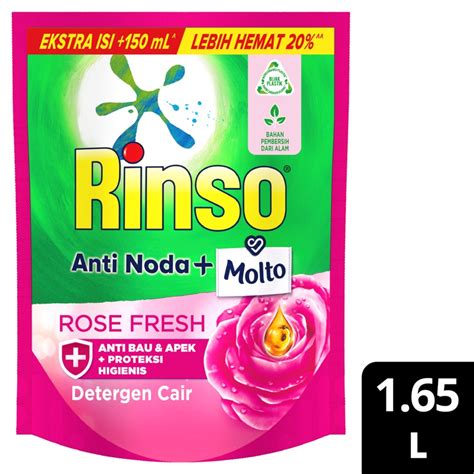 Jual Rinso Molto Deterjen Cair Rose Fresh L Shopee Indonesia