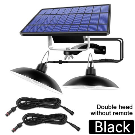 Double Head Solar Pendant Light Outdoor Indoor Solar Lamp With Line Warm Whitewhite Lighting