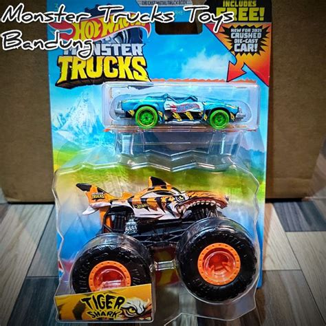 Jual Hot Wheels Monster Trucks TIGER SHARK Skala 1 64 Mainan Mobil Balap Hotwheels Monster Truck