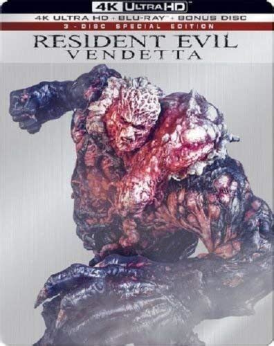 中古未使用未開封品Resident EVIL VENDETTA 4K Blu ray Bonus Blu ray Digital