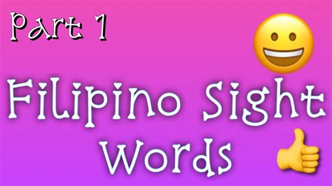 Basic Sight Words In Filipino Grade 6 Worksheets - Printable Online