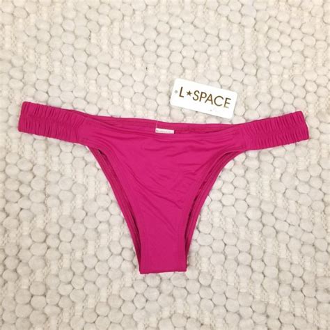 L Space Swim Nwt Lspace Bikini Bottoms Fuchsia Pink Sz Medium Poshmark