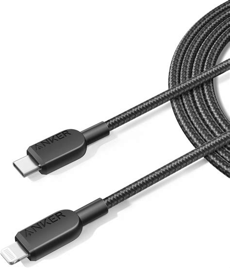 Anker Usb C To Lightning Cable 310 Usb C To Lightning Braided Cable6ft Black