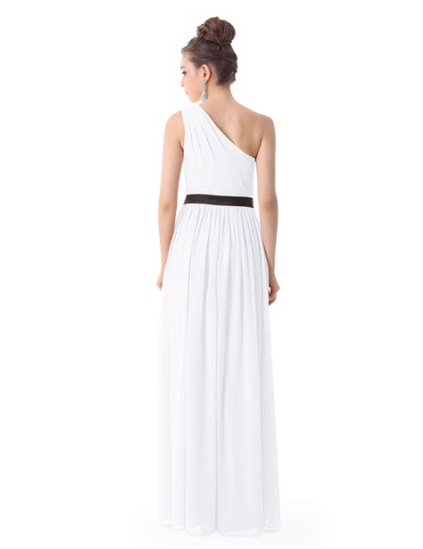 White Long Evening Bridesmaid Wedding Formal Evening Dresses 09869 Uk