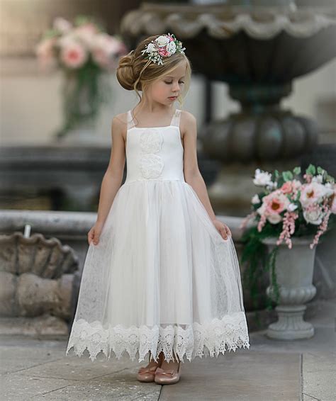 Flower Girl Dressboho Flower Girl Dress Rustic Ivory Flower Etsy