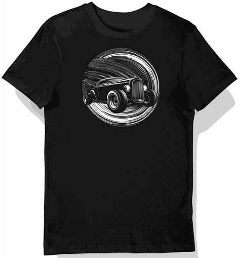 Koszulka męska czarna z motywem futurystycznego hot roda M KozakNadruki Moda Sklep
