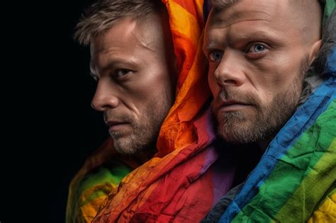 Foto Expressiva Do Orgulho De Um Casal Gay Papel De Parede De Fundo Do M S Do Orgulho Da