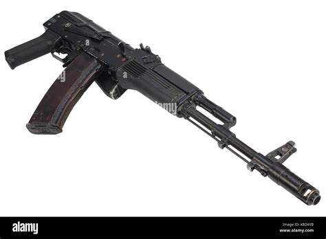 Kalashnikov Ak 74m Assault Rifle On White Stock Photo Alamy