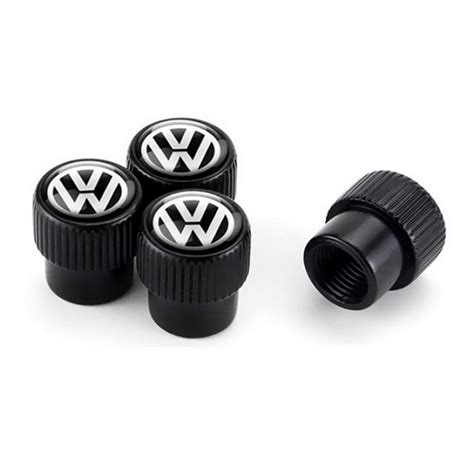 Колпачки на ниппель для Фольксваген Premium Style Black Volkswagen, 4 ...