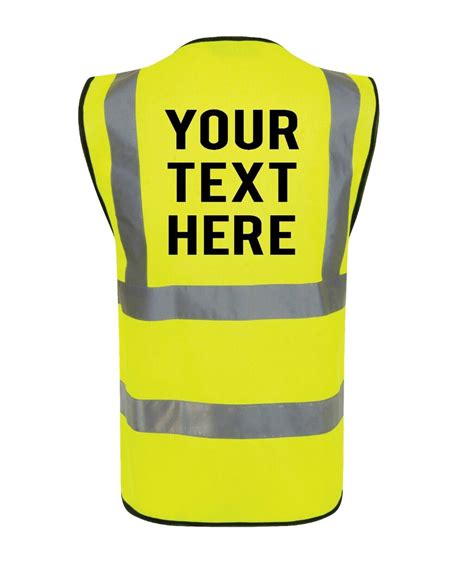 Custom Printed Hi Viz High Visibility Safety Waistcoat Stepahead Workwear