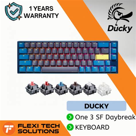 Ducky One Sf Daybreak Rgb Mechanical Keyboard Hot Swappable Pbt Flexi Tech