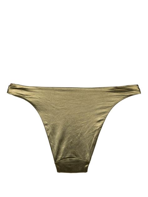 Isa Boulder Green Twist Detailed Reversible Bikini Bottoms Isa Boulder