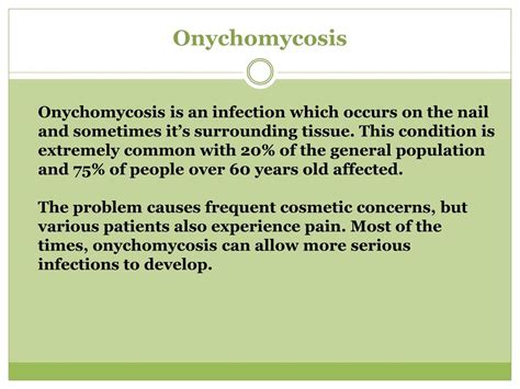 PPT - Onychomycosis: Causes, Symptoms, Daignosis, Prevention and ...