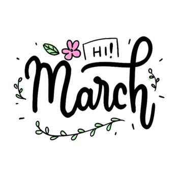 March Month PNG Transparent March Month Lettering Lettering Month