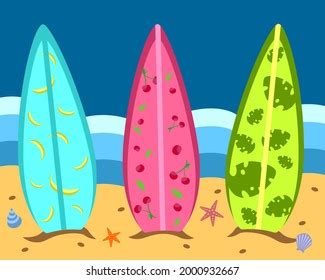 Summer Beach Vector Concept Design Summer Stock Vector Royalty Free