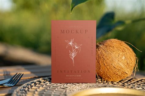Premium Psd Wedding Invitation Mockup