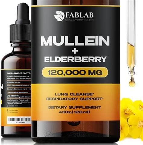 Amazon Herbify Mullein Drops Lung Cleanse Leaf Extract