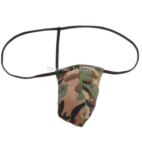 Camouflage Micro String Sexy Mens Bikini Thongs And G Strings Smooth Comfy Male Thong Underwear