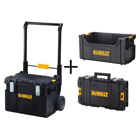 DEWALT ToughSystem DS450 22 in. 17 Gal. Mobile Tool Box, DS280 Tote ...