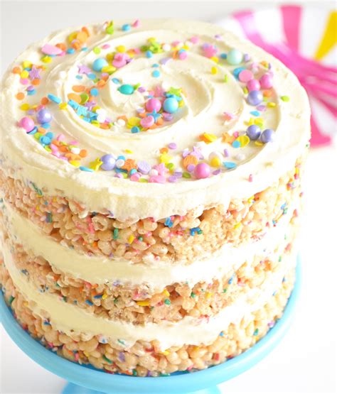 The Best Rice Krispie Birthday Cake Rice Krispie Treats Cake Rice