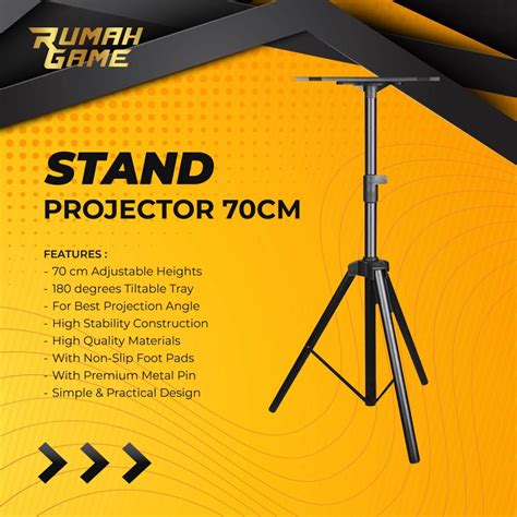 Jual TRIPOD PROYEKTOR WITH PLAT STANDING TRIPOD PROJECTOR MEJA STAND