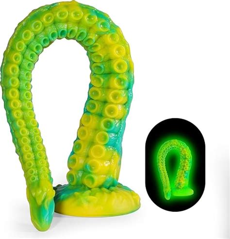 Amazon Long Tentacle Dildo Sex Toys Luminous Huge Monster Dildo With Suction Cup