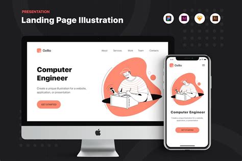 Computer Hardware Engineer - Banner & Landing Page - Design Template Place