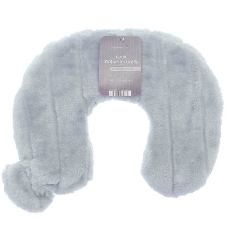 Silver Neck Faux Fur Hot Water Bottle E A Distribution