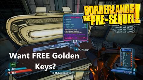 I Open 5 Keys In Borderlands 2 Free Shift Codes For The Pre Sequel