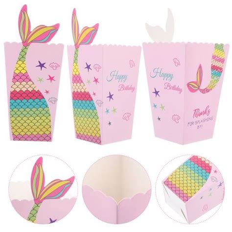 24pcs casque pop corn Boîtes de de bonbons Boîte sirène pour la fête de