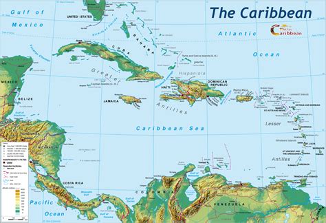 Island: caribbean islands map
