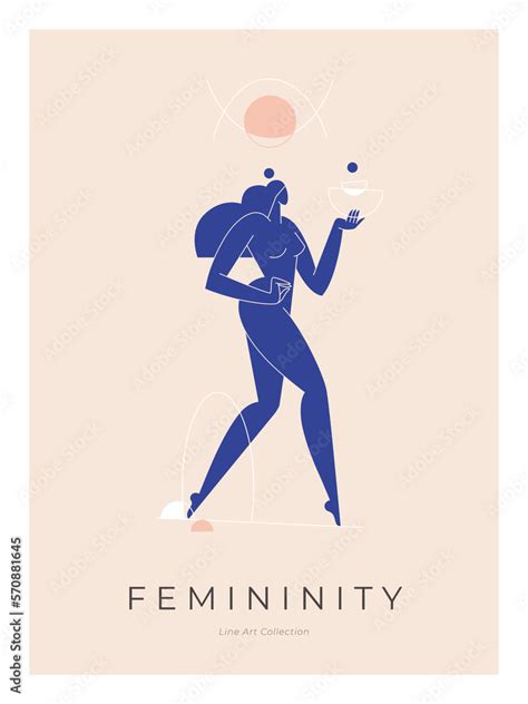 Contemporary Modern Print Woman Silhouette Nude Female Body In Abstract Pose Mid Century