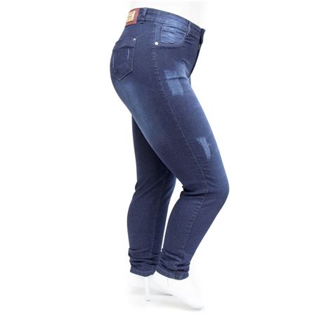 Calça Jeans Feminina Plus Size Azul Hot Pants Cheris Ane Jeans 12 Anos