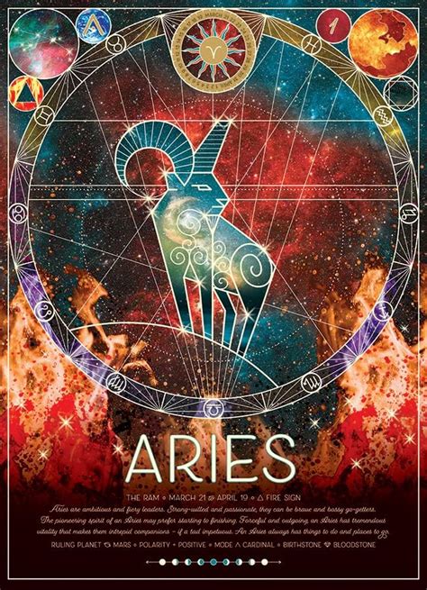 Cobble Hill Rompecabezas Del Zodiaco De Piezas Aries P Ster