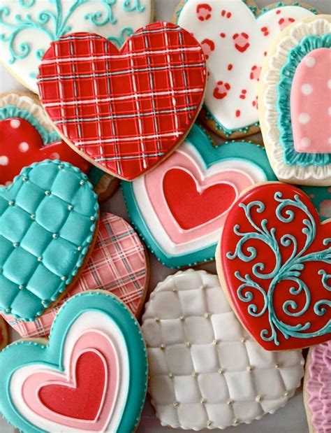 Pretty Valentines Day Cookies Pretty Cookies Fancy Cookies Iced Cookies Cute Cookies