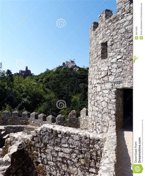 Sintra: two castles stock image. Image of hilltops, moors - 49574905