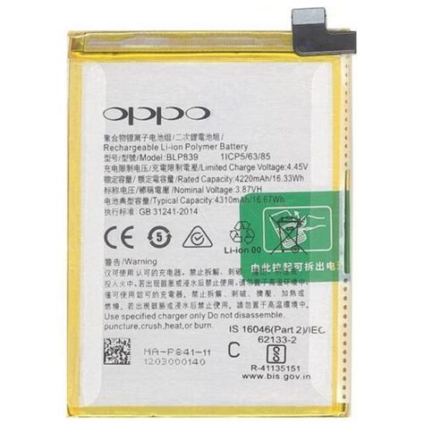 Batteria Ricambio Original Blp839 Pila Litio 4310mah Per Oppo A94 5g