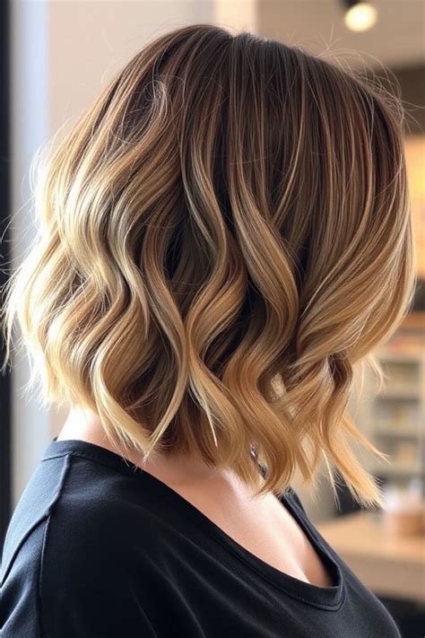 Wavy Lob Haircuts for Effortless Glamour Blonde Ombré Lob