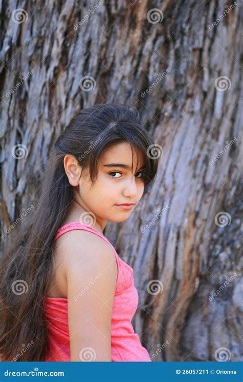 Jeune Fille Mignonne De Brunette Image Stock Image Du Oriental Brune 26057211