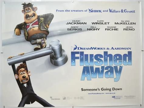 Flushed Away 2006 Original Quad Film Poster Kate Winslet Hugh