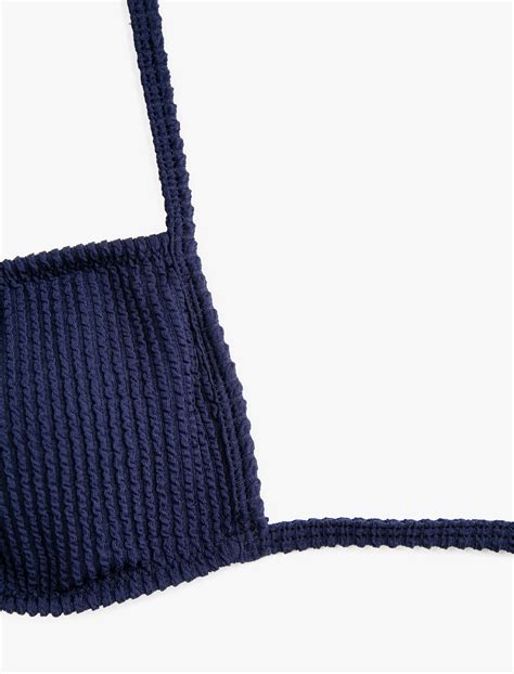 Lacivert Kad N Boyundan Ba Lamal Bikini St Dokulu Sak Bm Koton