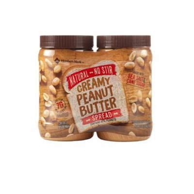 Member S Mark Natural No Stir Creamy Peanut Butter Spread Oz Ct