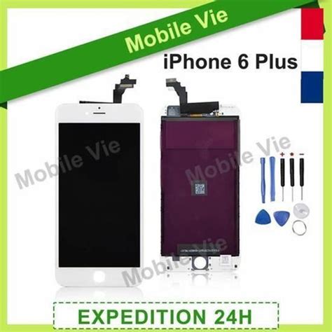 Bo Ecran Iphone Plus Blanc Vitre Tactile Lcd Retina Sur Chassis