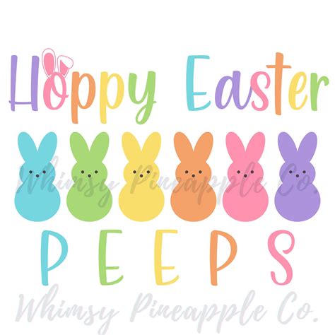 Easter Peeps Clip Art Digital File Png Svg Cute Etsy