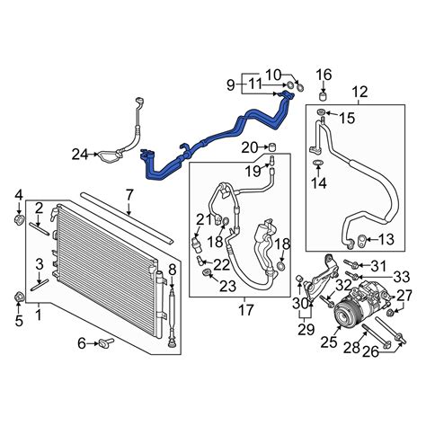 Ford Oe F Gz D E A C Refrigerant Suction Hose